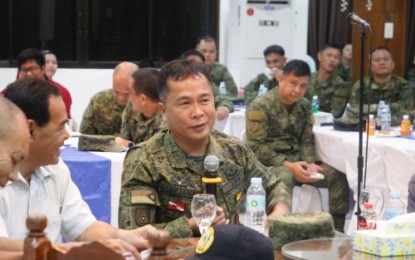 <p><strong>INTER-AGENCY MEETING VS. DRUGS.</strong> Brigadier General Cirilito Sobejana, Army’s 6th Infantry Division and Joint Task Force Central commander, talks with other stakeholders in the campaign against illegal drugs. <em><strong>(Photo by 6ID)</strong></em></p>
